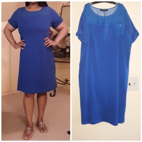 royal blue t shirt dress plus size